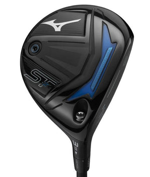 Mizuno ST-Z 230 Golf Fairway Wood with sole of club head showing, on a white background