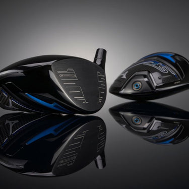 Mizuno ST-Z 230 Golf Driver heads one the right way up and one upside down on reflecting floor