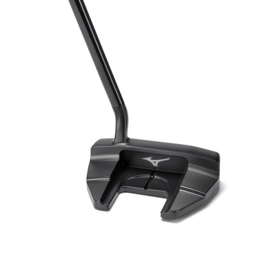 Mizuno OMOI Putter in Intense Black ION showing from behind the putter on a white background