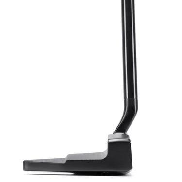 Mizuno OMOI Putter in Intense Black ION showing from the toe on a white background