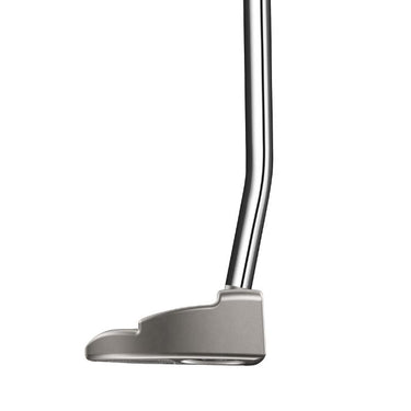 TaylorMade TP Reserve M47 Single Bend Golf Putter being shown from the toe position on a white background