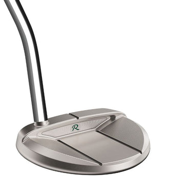 TaylorMade TP Reserve M37 Single Bend Golf Putter being shown at an angle that shows the back of the club head and a bit of the heel. 