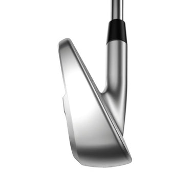 Callaway Apex Pro 24 Golf Iron being shown from the toe. Showing off the loft of the iron, on a white background