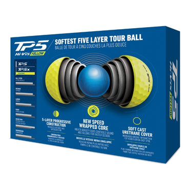 TaylorMade TP5 2024 Yellow Golf Balls (Dozen)