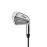 Titleist 2023 T150 Golf Iron on a white background being held up so the back of the club head is visible