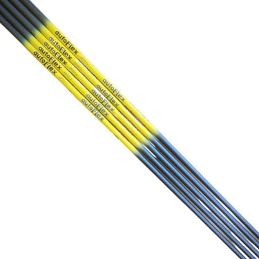 AutoFlex driver shaft in yellow and black finish. With either tips of the shaft starting in black and then changing into a bright yellow colour in the middle