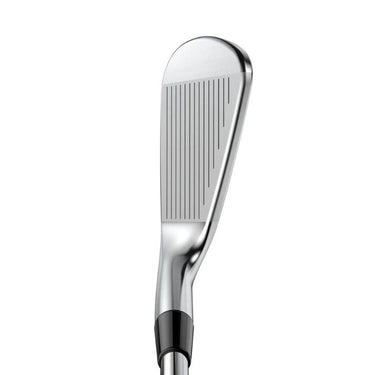 Cobra KING Cavity Backed Golf Iron at the address position on a white background